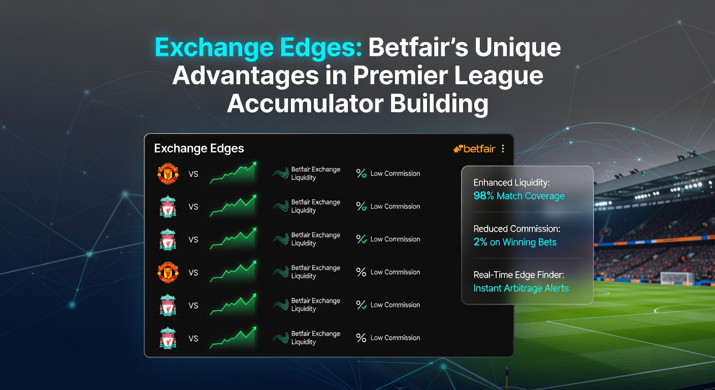 Graph illustrating Betfair Exchange odds comparison versus traditional sportsbooks for a sample Premier League accumulator