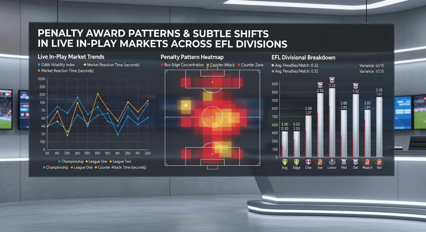 Live in-play penalty market adjustments during EFL matches