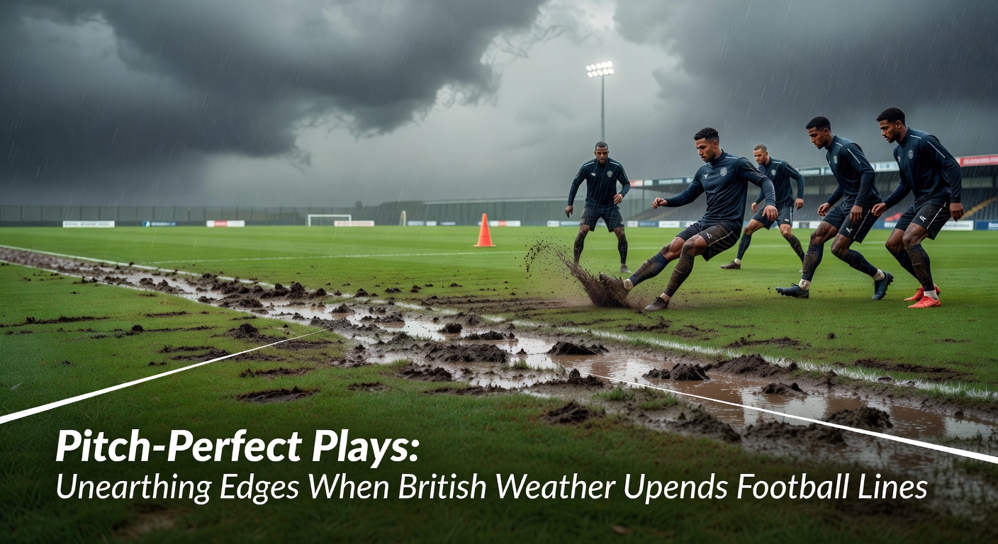 Meteorologists analyzing weather radar for upcoming football fixtures, overlaid with betting odds screens showing line movements
