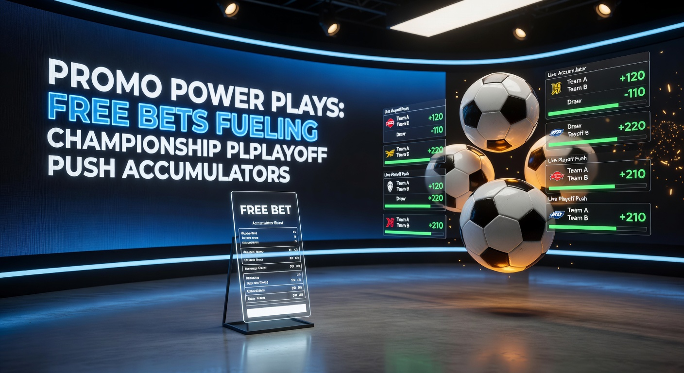 Close-up of a mobile betting app displaying a loaded accumulator on Championship playoff matches, with free bet tokens highlighted and odds drifting in real-time