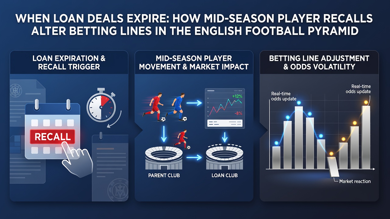 Bookmakers adjusting football betting odds after a player recall from loan